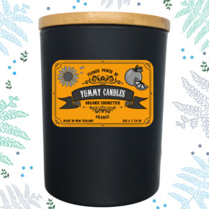 Products: Orange Yummy Candle - black tumbler jar