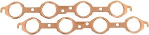 Aeroflow GM LS Round Port Copper Embossed Exhaust Gaskets