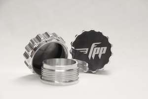 January 2024 Specials: 2 1/2" FPP Polished Billet Alloy Cap (internal thread) with weld on Neck