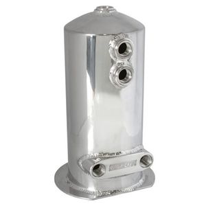 Surge Tank: Aeroflow Alloy Round Surge Tank Female Ports Polished