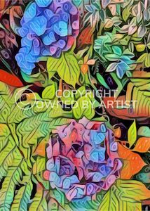 Posters Prints: Blue Hydrangea