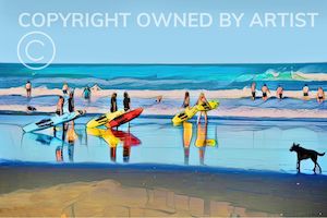 Posters Prints New Brighton: Beach Day