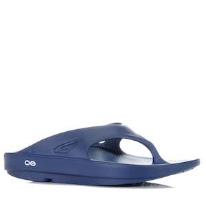 Unisex Sandals: Oofos OOriginal Thong Navy