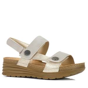 Womens Flat Sandals: Carlaverde CV757 Beige