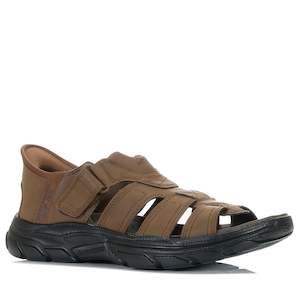 Mens Sandals: Skechers Slip-Ins Relaxed Fit: Revolted - Norvel Dark Brown