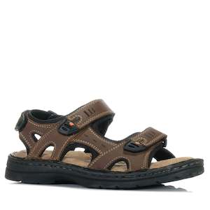 Mens Sandals: Hush Puppies Simmer Brown