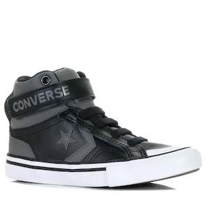Kids Boots: Converse Pro Blaze Easy-On Strap Hi Sharkskin/Black