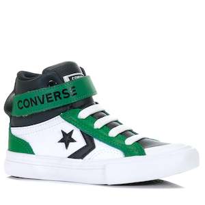 Kids Boots: Converse Pro Blaze Strap Hi White/Green