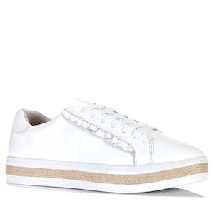 Womens Sale Sneakers: Alfie & Evie Pat White