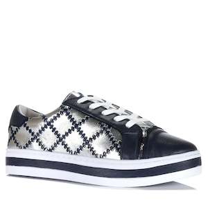 Alfie & Evie Pleat Deep Ocean/Silver