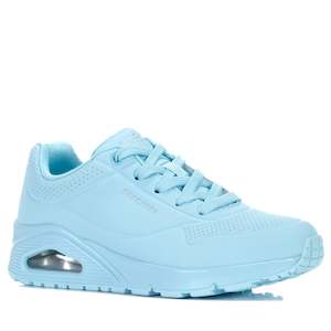 Womens Sale Sneakers: Skechers Uno - Stand On Air 73690 Light Blue