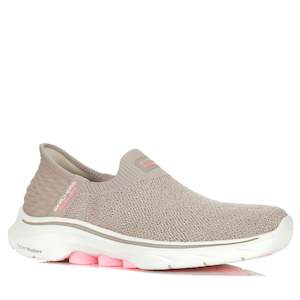 Womens Sale Running Walking: Skechers Slip-Ins: GOwalk 7 - Spring Time 125219 Taupe