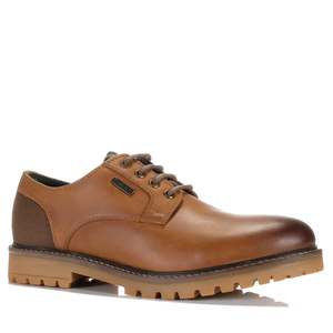 Mens Sale Shoes: Barbour Sandstone Derby Cognac