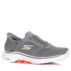 Mens Sale Running Walking: Skechers Slip-Ins: GOwalk 7 - Free Hand 2 216648 Grey/Orange