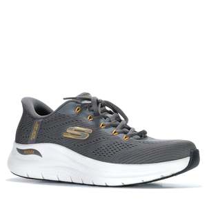Mens Sneakers: Skechers Slip-Ins: Arch Fit 2.0 - Lestur Charcoal/Yellow