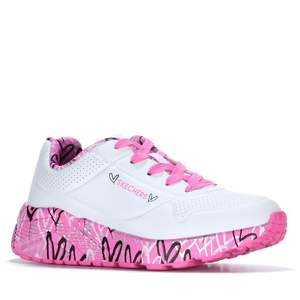 Kids: Skechers Kids' Uno Lite - Lovely Luv White/Pink 314976L