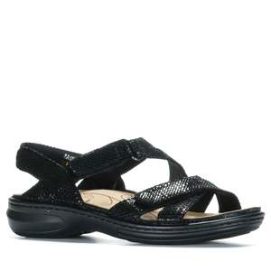 Womens Sandals: Cassini Mando Black Snake