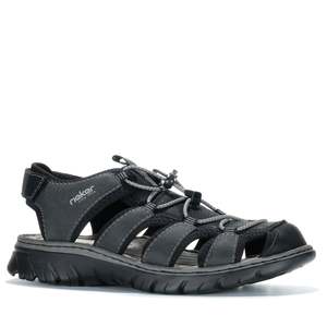 Mens Sandals: Rieker Nettle 26770/00 Black