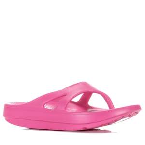 Womens Sale Sandals: Skechers Relaxed Fit: Reply - Re-Bounce 3 Point Hot Pink