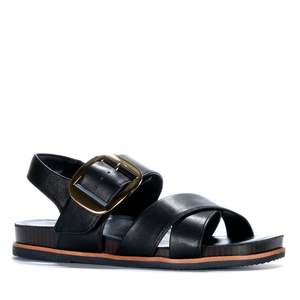 Womens Wide Fit Sandals: Hush Puppies Jester Black