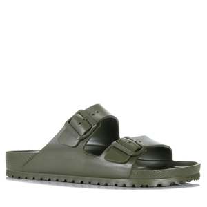 Mens Wide Fit Sandals: Birkenstock Arizona EVA Khaki (Regular)