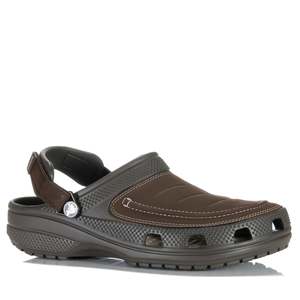 Mens Wide Fit Sandals: Crocs Yukon Vista II LR Clog Espresso/Mushroom