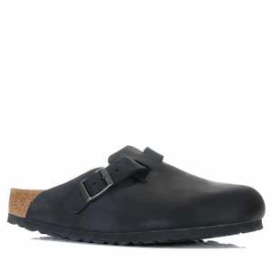 Birkenstock Boston Oiled Leather (Regular) Black