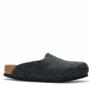 Slippers: Birkenstock Amsterdam Felt (Regular) Anthracite