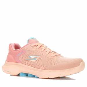 Womens Sale Running Walking: Skechers GOwalk 7 - Cosmic Waves 125215 Peach
