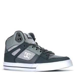 Mens Sneakers: DC Pure High-Top WC Grey/Grey