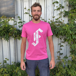 Framingham 'F' Tee Shirt - Pink - Music Helps Charity - Male