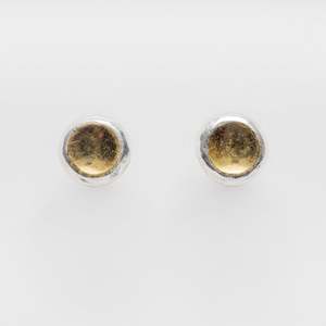 Jewellery: Concave studs by Lucía Araoz made in Dunedin, Aotearoa