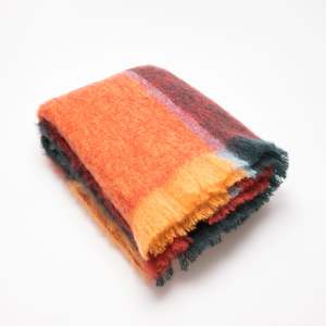 Fireside: Mohair throw made in Masterton, New Zealand, two colours