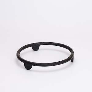 Fireside: Fire blackened steel trivet made in Banks Peninsula, New Zealand