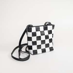 Bags Wallets Belts: Crossbody woven leather bag by Mason made in Christchurch, New Zealand, two colours