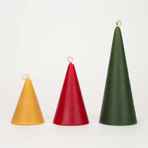 All: Hōhepa cone candle made in Hawkes Bay, Aotearoa, three sizes