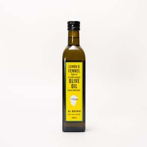All: Lemon and fennel olive oil by Al Brown made in Hawke’s Bay, Aotearoa