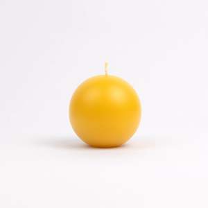 Beeswax orb candle by National Candles of Wellington, Aotearoa