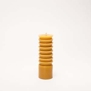 All: Totem pure beeswax candle made in Raglan, Aotearoa, two colours, three sizes