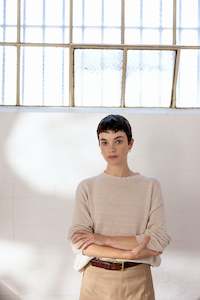 Knits Sweaters: Pebble Knit - Creme