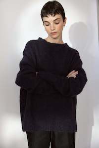 Knits Sweaters: Campfire Raglan Knit - Midnight