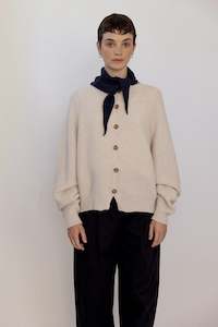 Cardigans 1: Garter Loft Cardigan - Creme