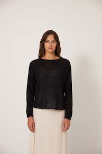 Sibling Feather: Feather Knit - Black