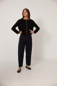 Sibling Dollscardigan: Doll's Reversible Cardigan - Black