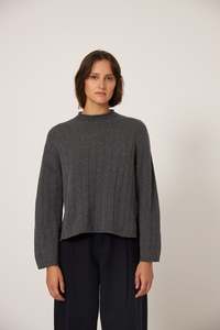 Knits Sweaters: Echo Knit - Shadow Grey