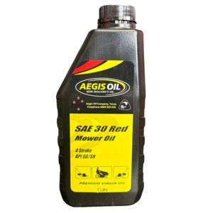 Oils Lubricants: SAE 30 Red Mower Oil 1 Litre