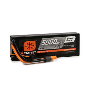Batteries: 7.4V 5000mAh 2S 50C Smart Hardcase LiPo Battery: IC3