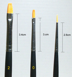 Tamiya Brush 3 Piece Set (Finer High Quality)