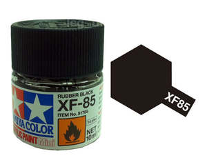 Tamiya Acrylic: Tamiya XF85 Acrylic 10ml Rubber Black