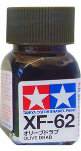Tamiya Enamel: Tamiya XF-62 Enamel 10ml Flat Olive Drab